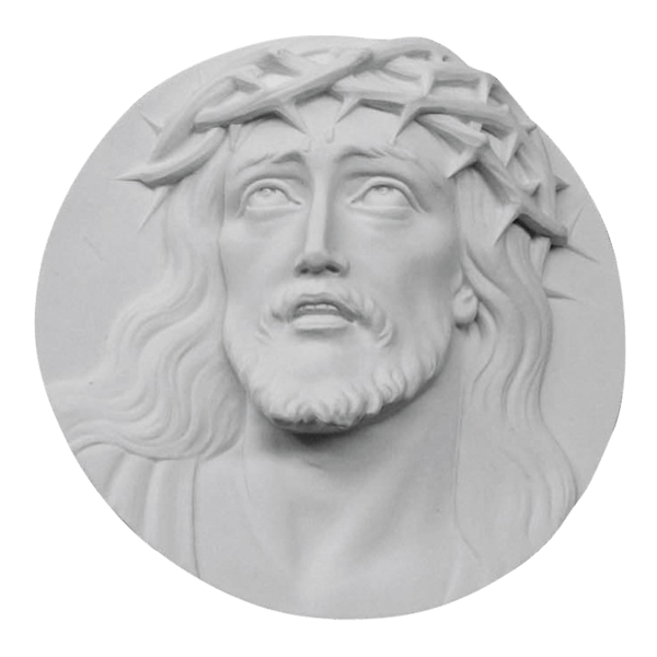 Searching Christ Medallion Marble Statue